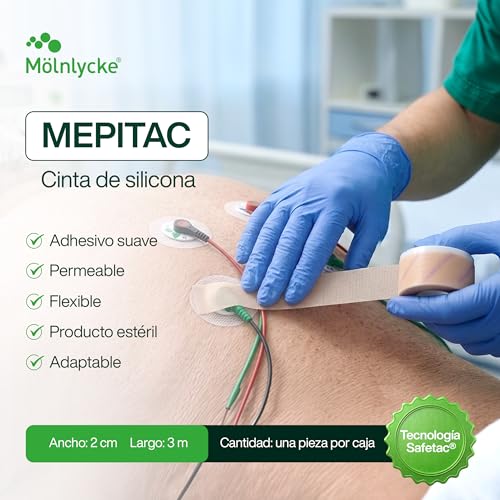 Mepitac 298300 Soft Silicone Tape 2 cm x 3 m (0.8 in x 3.3 yd) – Free Shipping