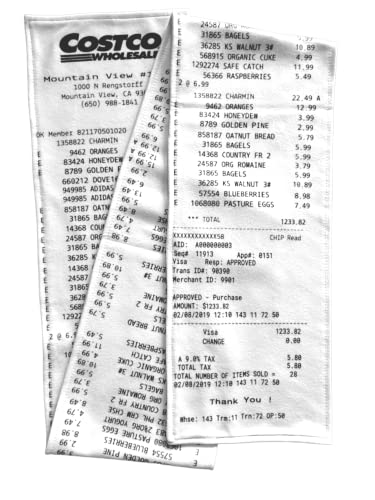 Costco Receipt Scarf – Funny Novelty Gift for Costco Lovers, Double-Sided Fleece Scarf