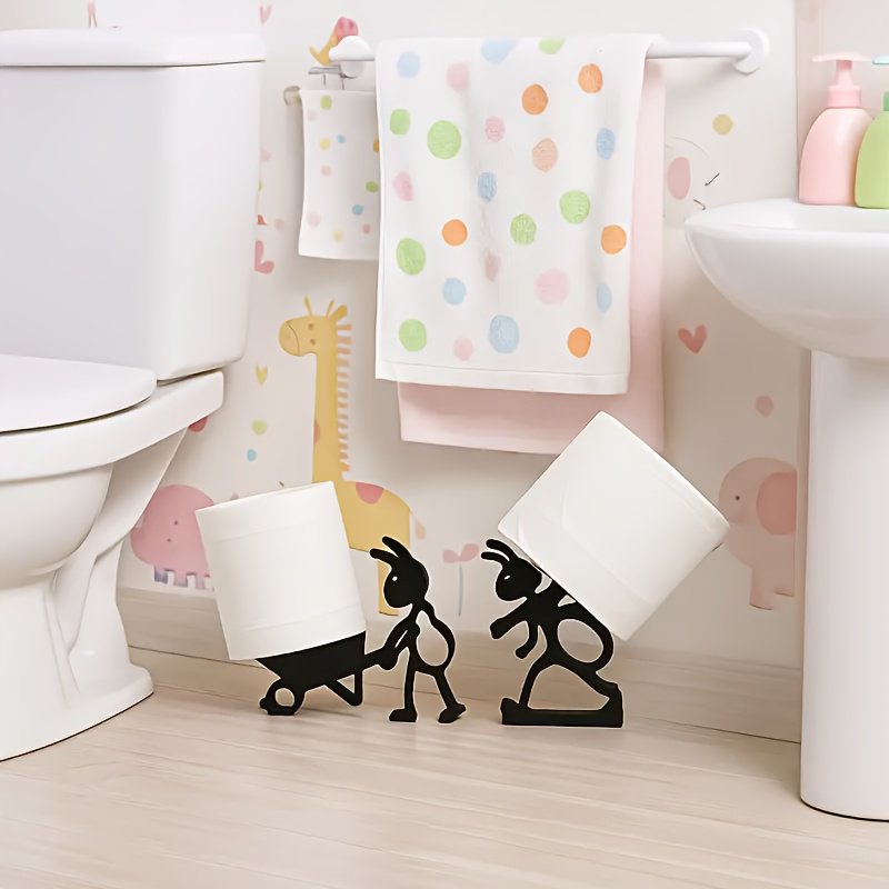 2 Pack Cute Ant Toilet Paper Holders Funny Bathroom Tissue Roll Decor