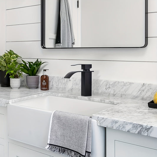 Waterfall Bathroom Faucet, Bathroom Sink Faucet Single Handle RV Vanity Bathroom Faucet