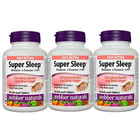 : Webber Naturals Super Sleep™ (90 Tablets) – Natural Triple-Action Sleep Support 3 count Free shipping