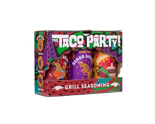 Riega Taco Party Seasoning Gift Set 3-Pack Pollo Rojo Asada Fresca Guajillo Spice Blends