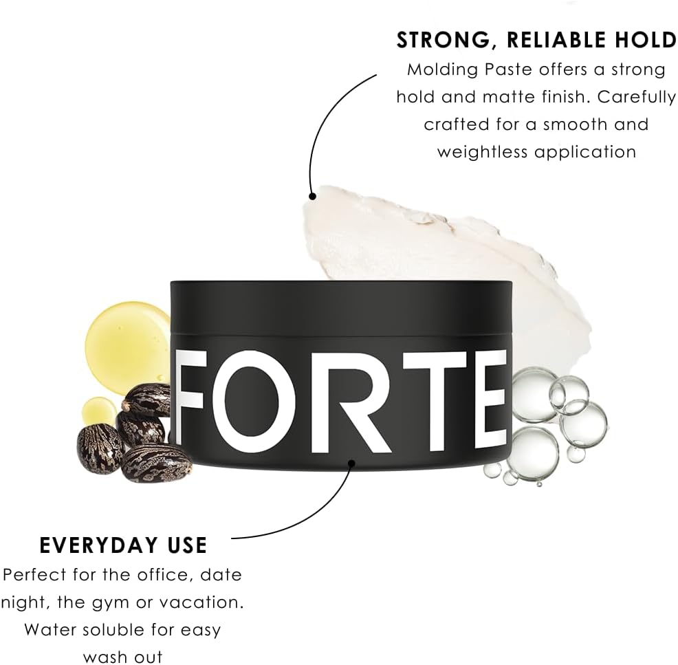 Hair Molding Paste For Men by Forte Series | Low Shine Hair Putty | Lightweight Hair Paste Form
