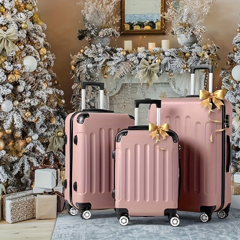 3pcs Luggage with Corner Protectors, 20/24/28-Inch, Durable Hard Shell, 360 Spinner Wheels
