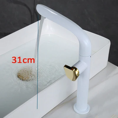 Brushed Gold Basin Faucet Brass Bathroom Faucet Mixer Tap Gold Wash basin Faucet Single Handle Hot & Cold Lavotory Faucet