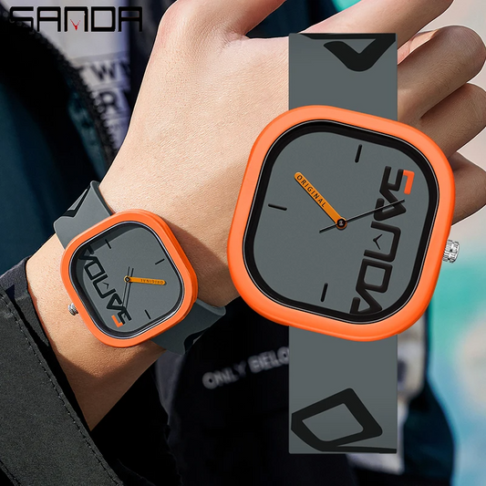 Original SANDA Men's Quartz Sports Watch | Waterproof Silicone Strap | Casual Fashion Wristwatch | Simple Design | FREE SHIPPING ⌚🏃‍♂️