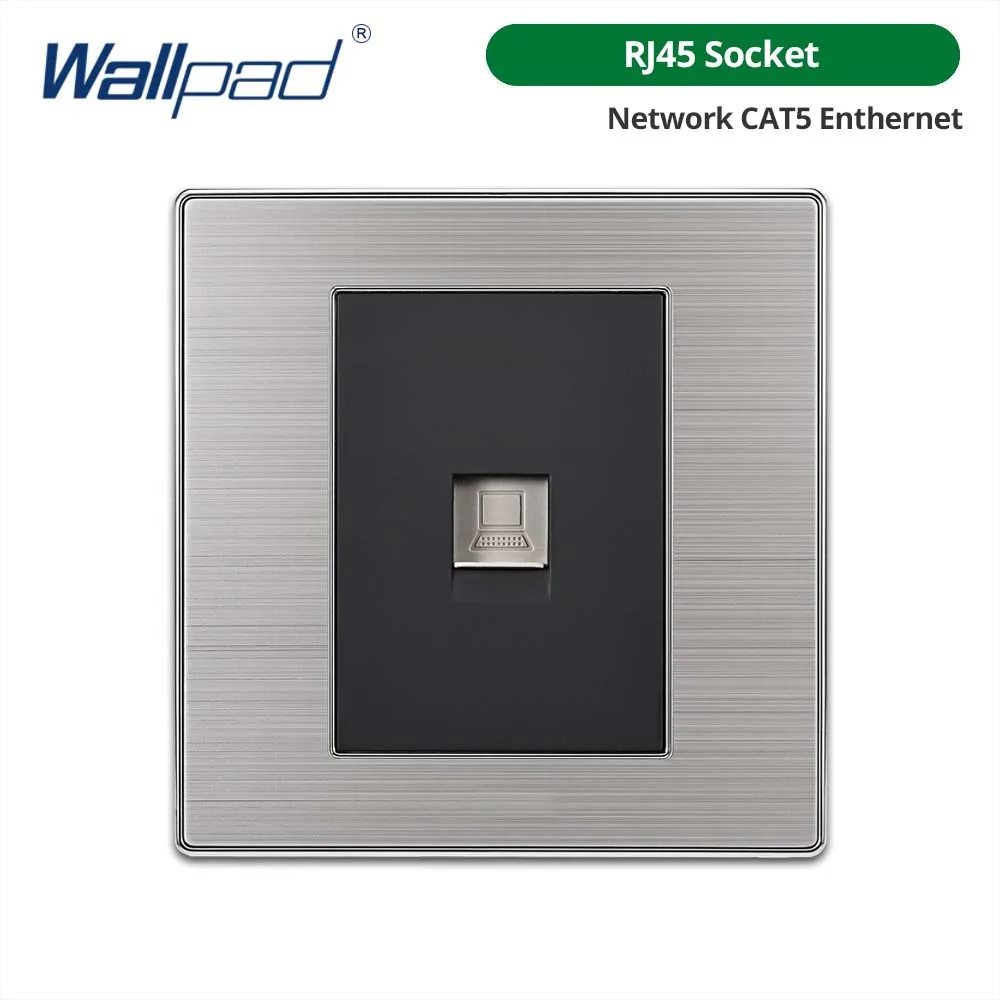 Wallpad LED Light Switch Wall Switches Stainless steel Panel Sockets One-side Click Acrylic Button Interrupteur AC110~250V