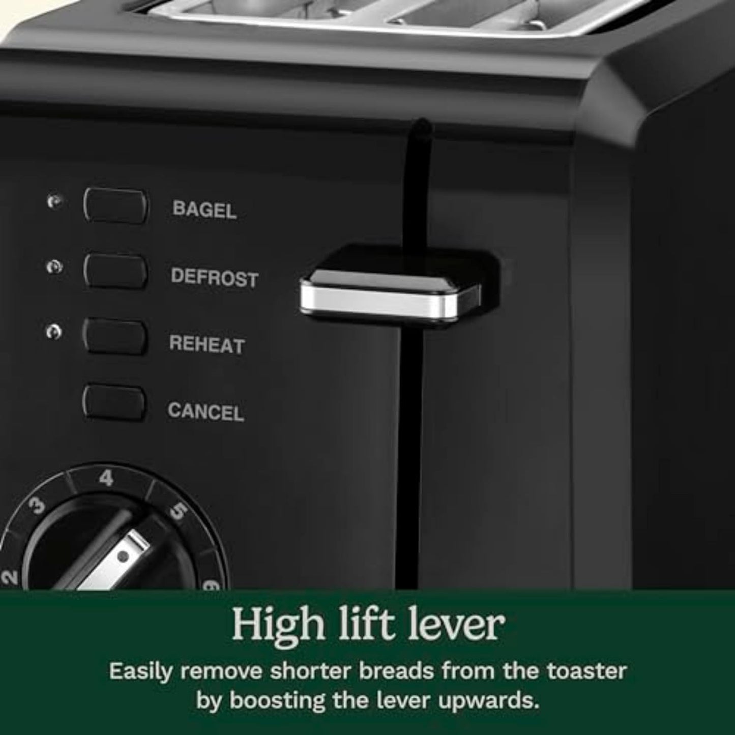 Cuisinart 2-Slice Compact Toaster Slots for Bagels & Bread (Black)- New