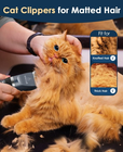 oneisall Quiet Cat Clippers for Matted & Long Hair – 2-Speed Cordless Pet Grooming Trimmer – Free Shipping