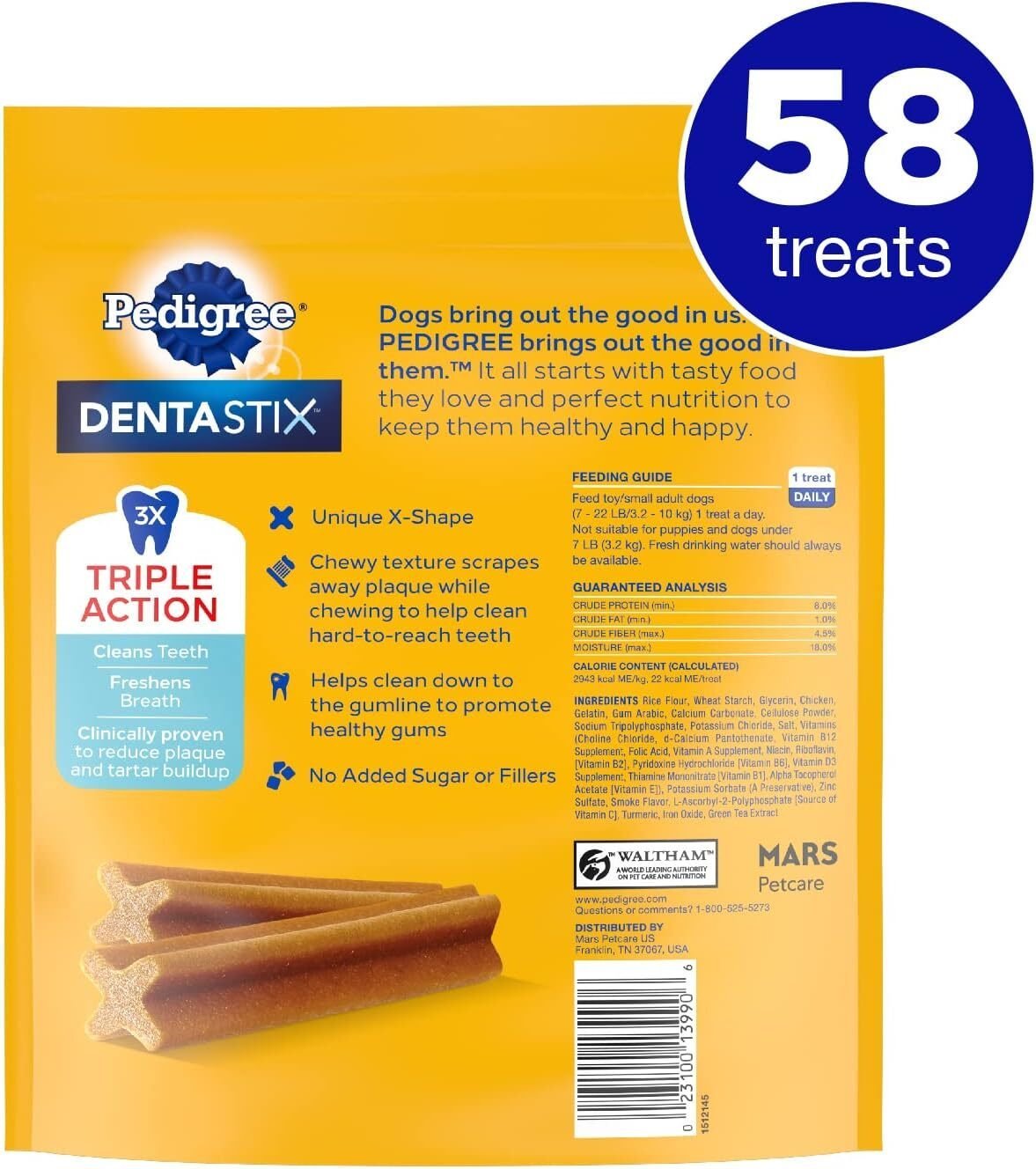 PEDIGREE DENTASTIX Toy/Small Dog Dental Treats Original Flavor Dental Bones,Other Products from dropshipper9 (View All)