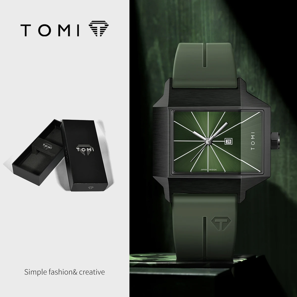 TOMI Simple Men's Watch New Calendar Quartz Business Fashion Wristwatch Textured Men's Gift