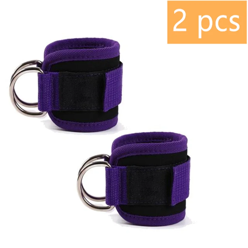 Cable Ankle Straps 1/2/4-Pack | Adjustable Double D-Ring Gym Ankle Cuffs | Glute & Leg Training | FREE SHIPPING 💪