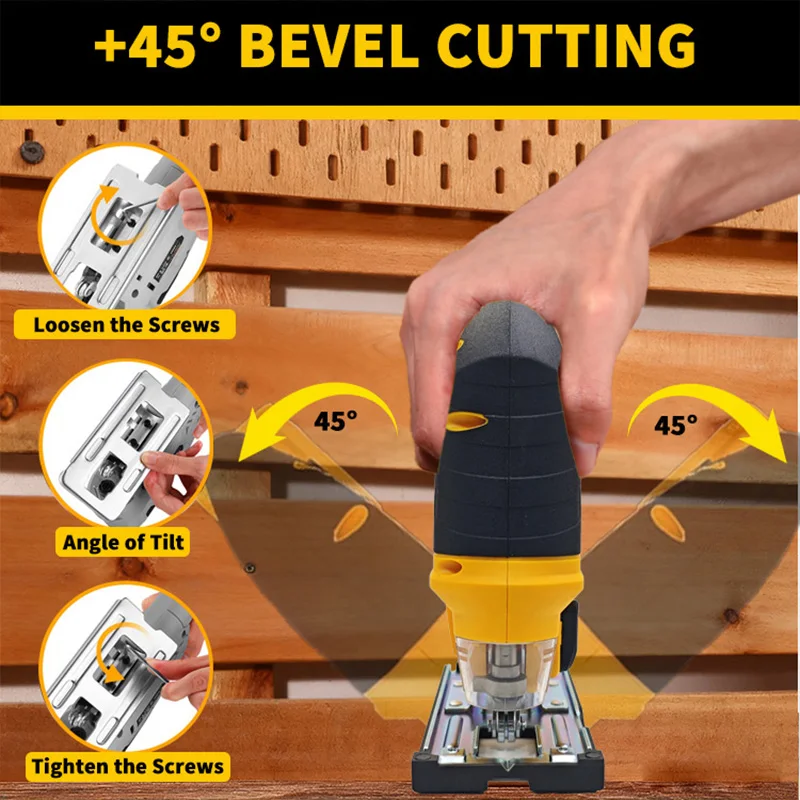 DEWALT 20V Cordless Brushless Jig Saw 3000RPM Portable Adjustable Woodworking Power Tool