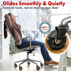 Office Chair Wheels Replacement Set 10mm (3/8" x 7/8") Stem – Smooth Rolling Casters for IKEA Chairs – Free Shipping
