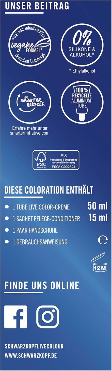 Schwarzkopf LIVE Pretty Pastels Semi-Permanent Hair Colour P120 Lilac Crush (3 x 142.5 ml),From Germany