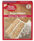 Betty Crocker Super Moist Cherry Chip Cake Mix, 375g (3 Boxes) FREE SHIPPING FROM cANADA