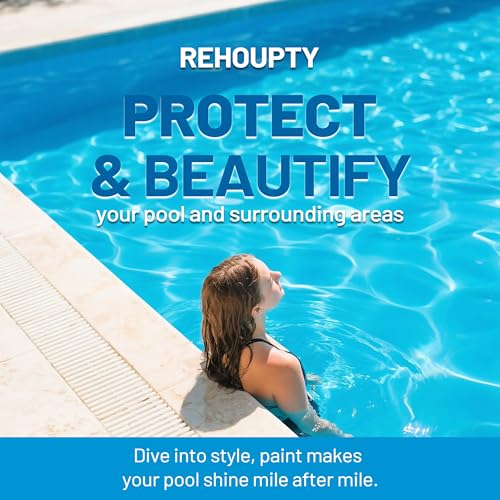 Ocean Blue Pool Paint 211oz – Durable Water-Based Acrylic Resin Paint for Concrete Pools – Free Shipping