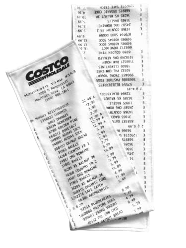 Costco Receipt Scarf – Funny Novelty Gift for Costco Lovers, Double-Sided Fleece Scarf