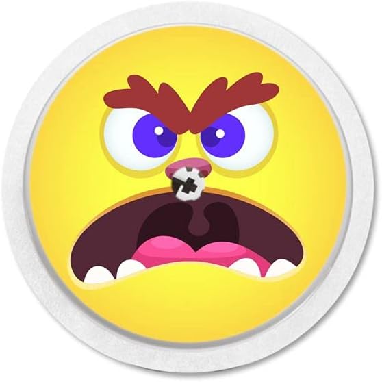 MySweetStitch Freestyle Libre 1 & 2 Sensor Sticker Set of 4 Sugar Monster   Made in Germany