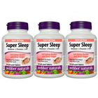 : Webber Naturals Super Sleep™ (90 Tablets) – Natural Triple-Action Sleep Support 3 count Free shipping