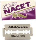 100 Gillette Nacet Stainless Steel Double Edge Razor Blades – Smooth & Sharp DE Blades, Ships from USA-fREE sHIPPING