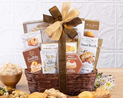 Wine Country Bon Appetit Gourmet Gift Basket Assorted Snacks Gift for Family & Friends