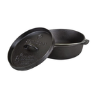 Stansport Pre-Seasoned Cast Iron Dutch Oven Flat Bottom-2 QT