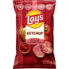 6 x Lay’s Ketchup Chips Large Family Size 220g – Canadian Potato Chips – Free Shipping