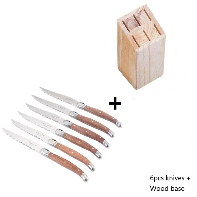 4-24PCS Laguiole Luxury Cutlery Set Rose Wood Handle Stainless Steel Dinnerware | Free Shipping