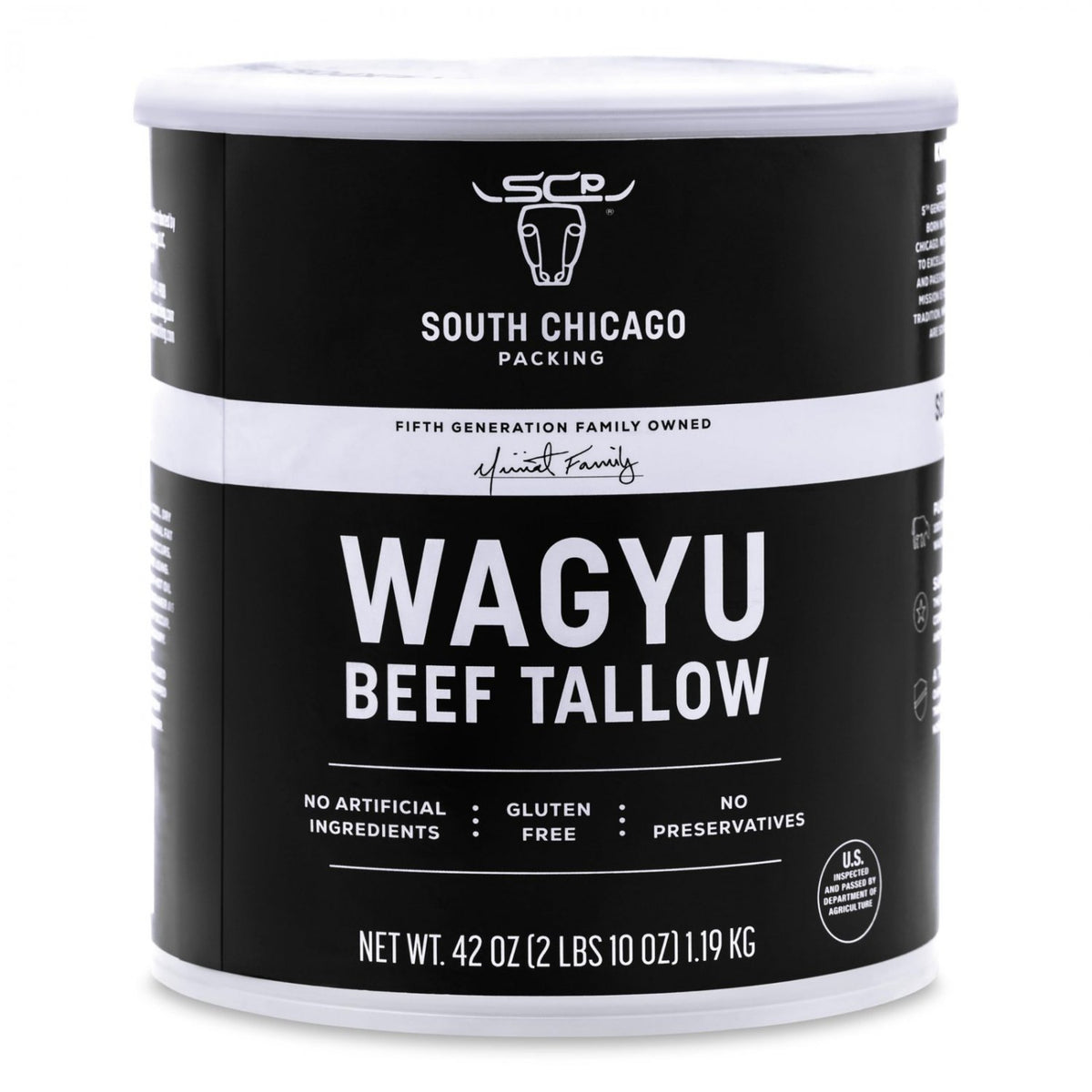 South Chicago Packing Wagyu Beef Tallow 42 oz 100% Pure Cooking Fat Keto Paleo