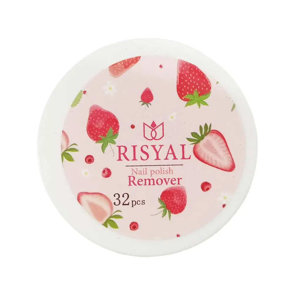 1/2/3 Boxes Strawberry Nail Polish Remover Pads, Soft Absorbable Wipes For Easy Manicure & Pedicure Care (32pcs Per Box)