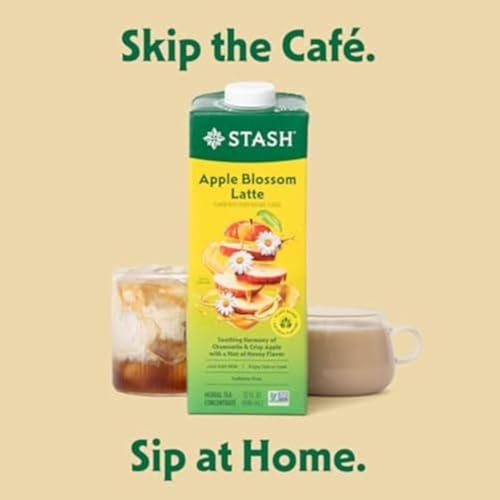 STASH Apple Blossom Latte Tea Concentrate Dairy-Free Plant-Based Chamomile Caffeine-Free -Free Shipping