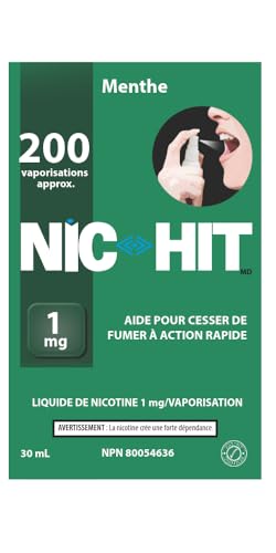 Quit Smoking Aid Nicotine Spray Nic-Hit Mint Flavor 1mg - 200 Sprays