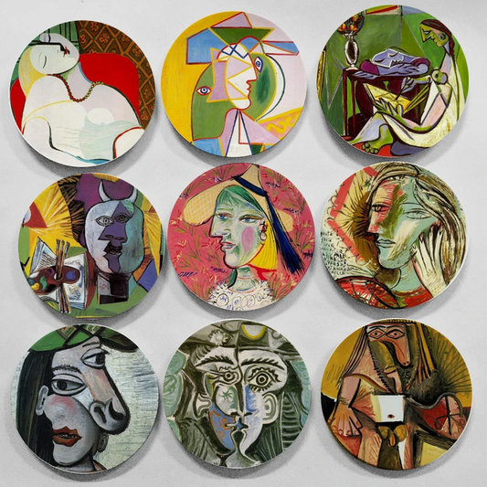 Picasso Inspired Abstract Ceramic Decorative Plate Wall Art Hanging Display Serving Tray