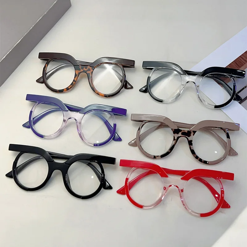 Round Owl Style Blue Light Glasses | Unisex Clear Optical Frames | Prescription Customizable Eyewear   FREE SHIPPING 👓✨