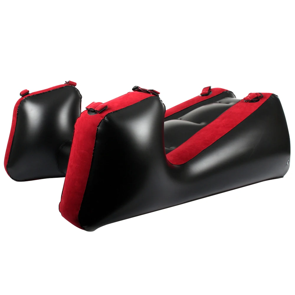 Sex Tools For Couples Women Flocking PVC Adult Games Sex Chair Bed Inflatable Split Leg Sofa Mat With Straps Sex Furniture Aid