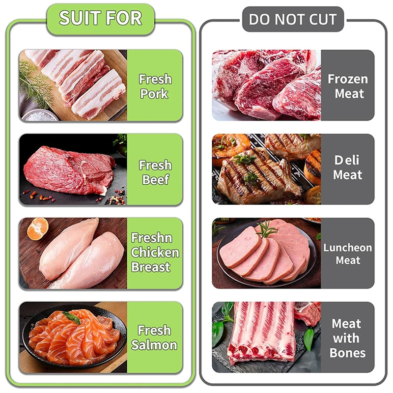 Meat Slicer Thickness Adjustable 2 or 4 mm Stainless Steel Manual Meat Cutter Cleaver Kitchen Knife Jerky Slicer Suit