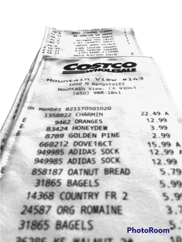Costco Receipt Scarf – Funny Novelty Gift for Costco Lovers, Double-Sided Fleece Scarf