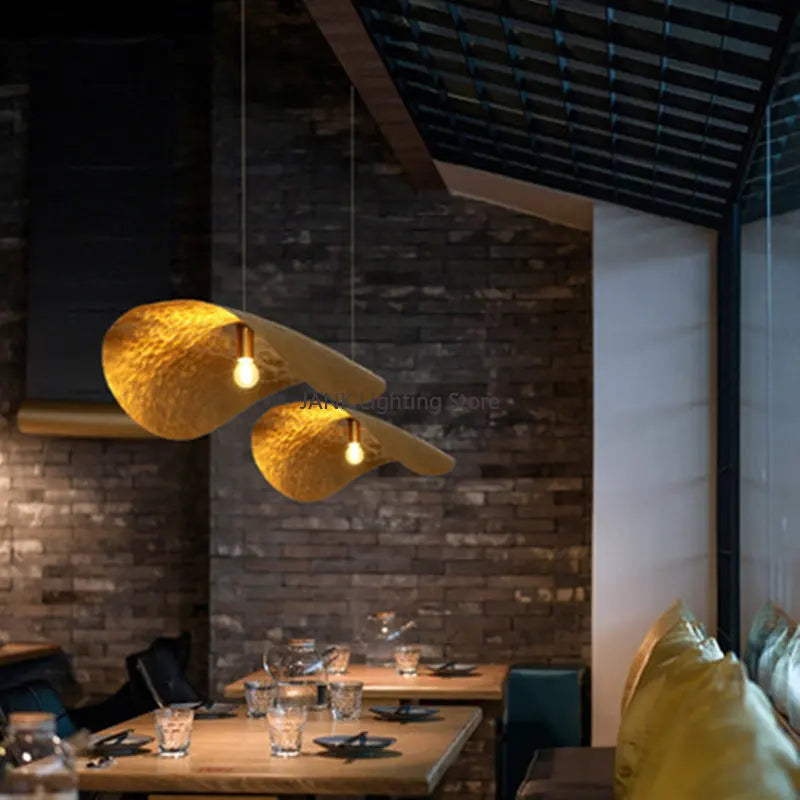 Lotus Leaf Hat Pendant Lamp – Modern LED Hanging Light Fixture