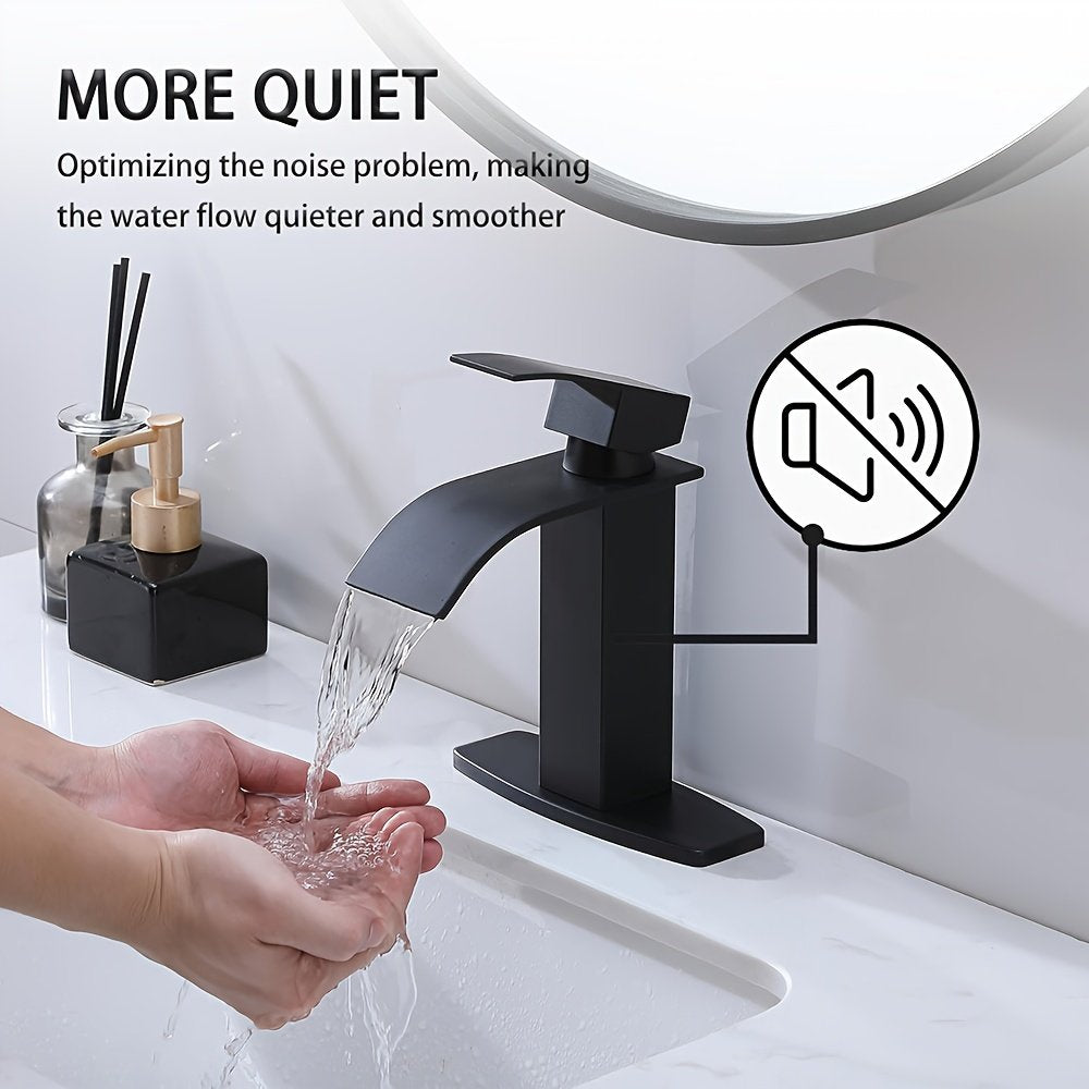 Waterfall Bathroom Faucet, Bathroom Sink Faucet Single Handle RV Vanity Bathroom Faucet