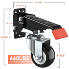 SPACEKEEPER Workbench Casters Kit 660 lbs Capacity – Retractable Heavy Duty Casters for Workbench, Mobile Base Wheels Set