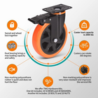 6 Inch Heavy Duty Caster Wheels Set of 4 with Brakes – 3000 lbs Capacity – Free Shipping