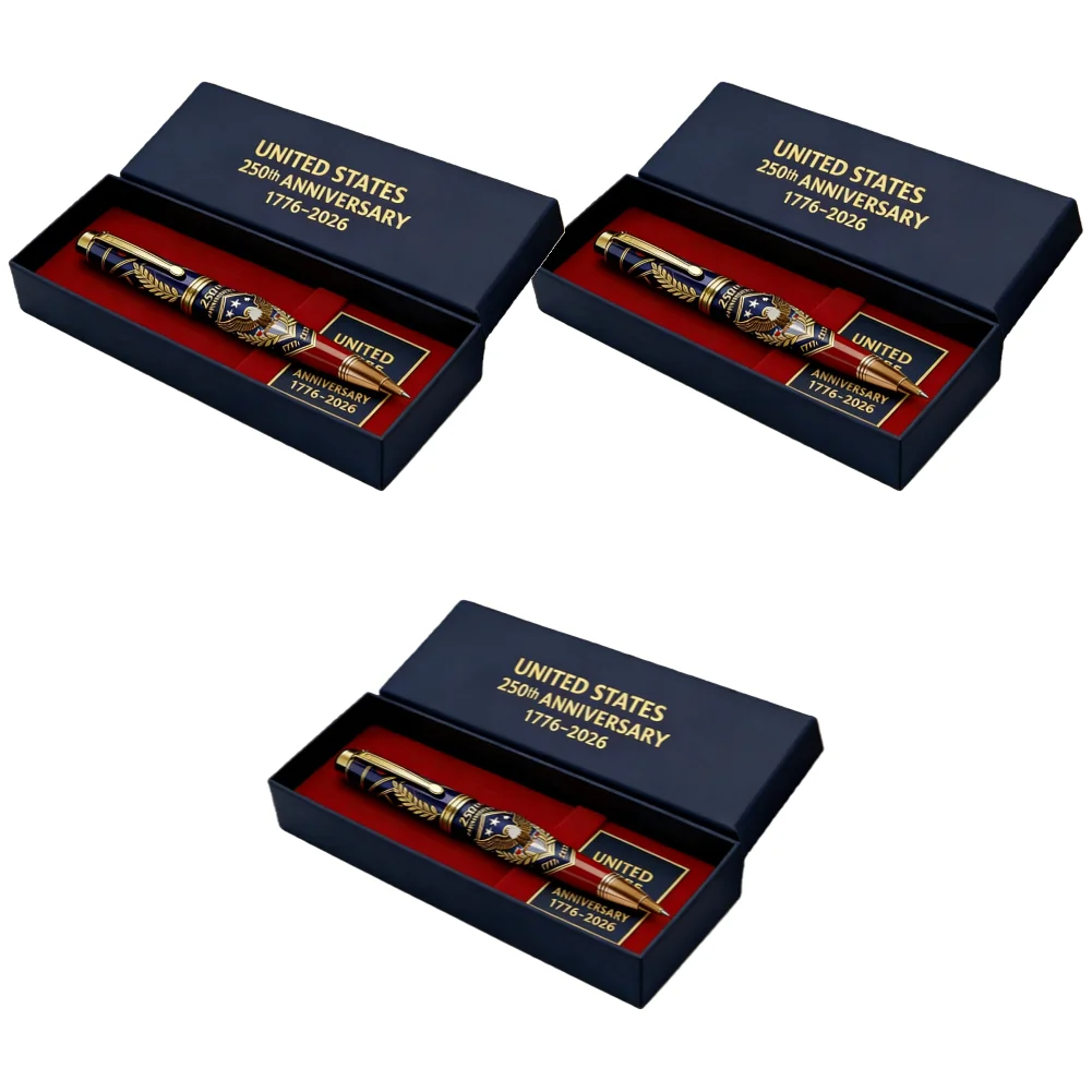 1776-2026 USA 250th Anniversary Commemorative Ballpoint Pen Gift Set American Celebration