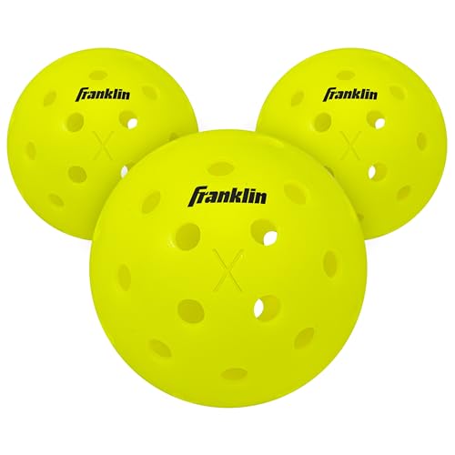 Franklin Sports X-40 Outdoor Pickleballs Official USA Pickleball Ball Set of 3