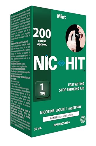Quit Smoking Aid Nicotine Spray Nic-Hit Mint Flavor 1mg - 200 Sprays