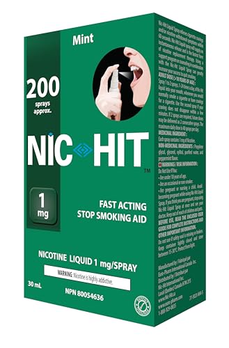 Quit Smoking Aid Nicotine Spray Nic-Hit Mint Flavor 1mg - 200 Sprays