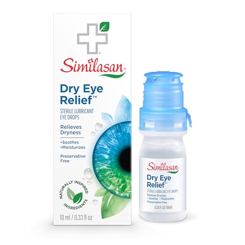Similasan Dry Eye Relief Drops, Instant and Lasting Relief, Naturally Inspired Ingredients for Dry, Irritated Eyes, with Hyaluronate, Preservative-Free, pH Balanced, Gentle for Sensitive Eyes, 10ml