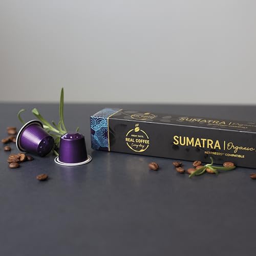 ‘Sumatra’ Organic Italian Espresso for Nespresso Original Line Machines | 100 Aluminum Capsules | Single-Origin Dark Roast | Fairtrade | Coffee Pods Compatible Only with Nespresso Original Machine