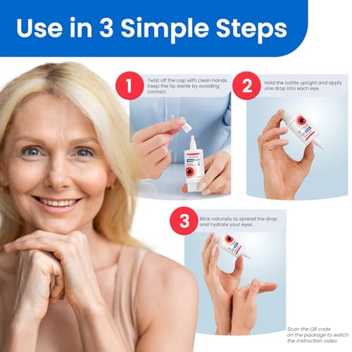 Optase HYLO Forte Dry Eye Drops, Preservative-Free 300 Drops – Extra Moisture – Active Glycerin & Hyaluronic Acid – Contact Lens Compatible – 0.33 fl oz