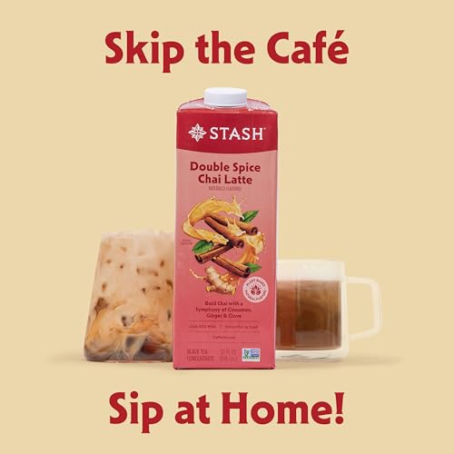 STASH Double Spice Chai Latte Tea Concentrate 32 fl oz | Dairy-Free, Plant-Based, Caffeinated | Free Shipping